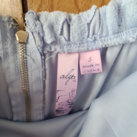 Alya Lilac Purple A-line Strapless Dress - Picture 2 of 6